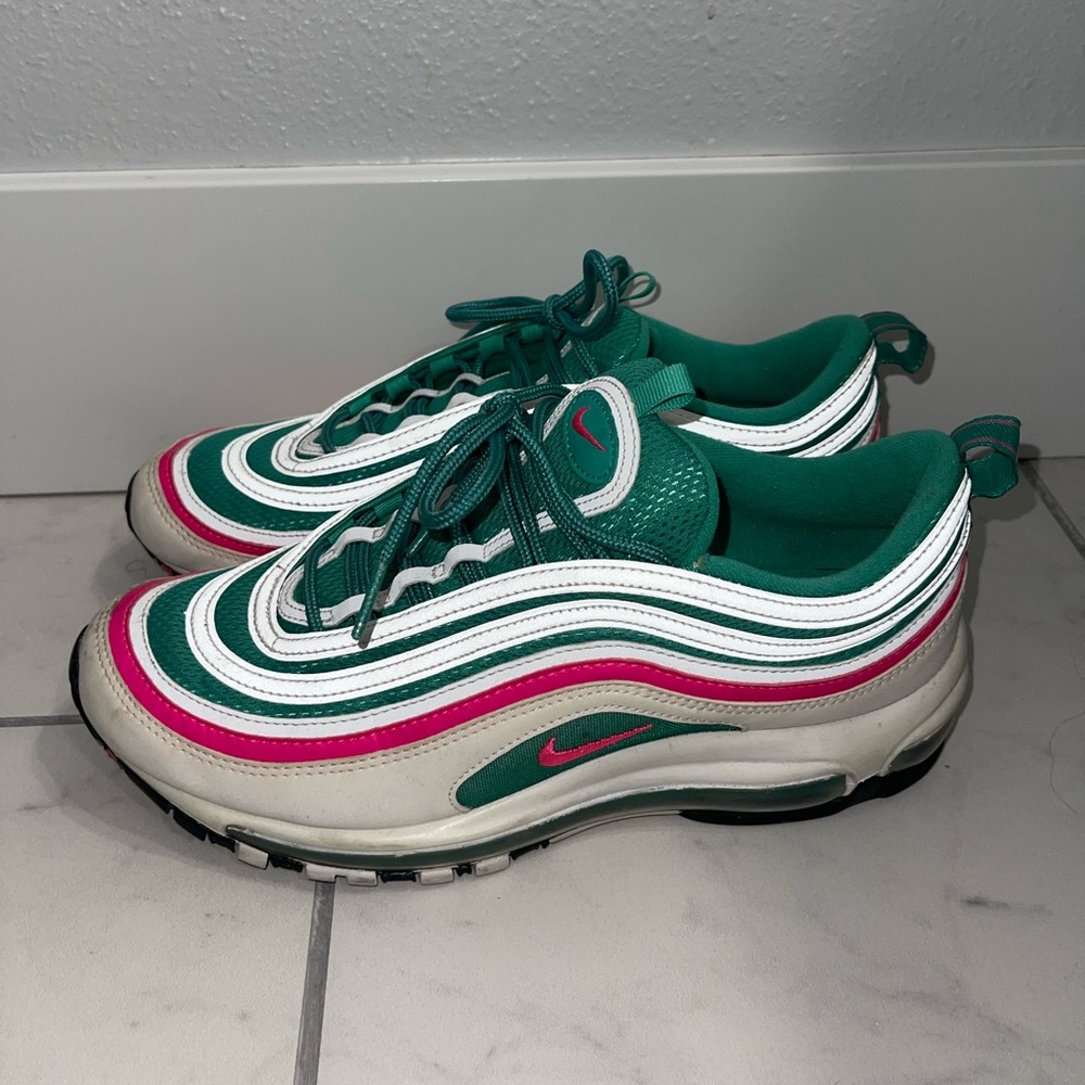 Nike Air Max ‘97 South Beach Miami Pink & Green RARE Sneakers Men’s 9